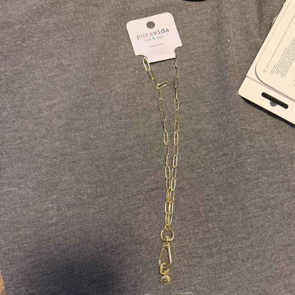 Pura Vida Paperclip Chain Wristlet Phone Chain